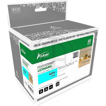 Thumbnail - Astar, Toner, Cyan - kompatibel - Tonerpatrone - für Lexmark CX410de (C)