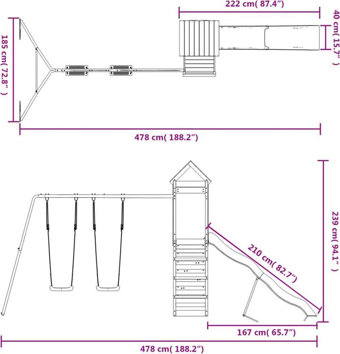 Produktbild vidaXL Spielplatz