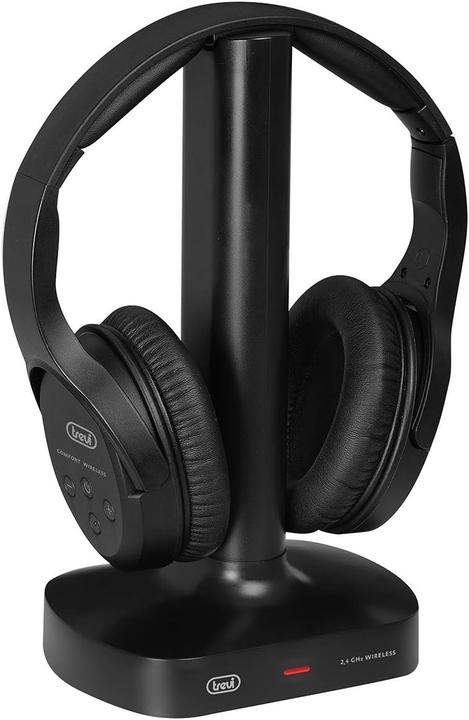 Actual product image Trevi FRS 1480 R Headphones Wired and Cordless A Pavilion MUSIC USB Type-C Charging Base Black (Cable)