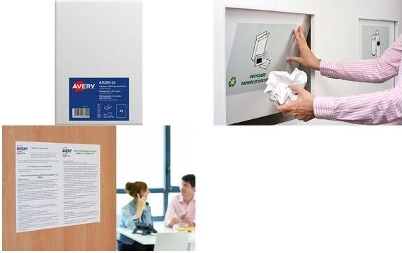 Produktbild Avery Dennison Universal-Etiketten, 420 x 297 mm, weiss wiederablösbar, mit Rand, aus Papier 70 g/qm