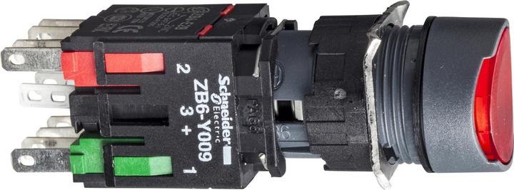 Actual product image Schneider Electric Illuminated push-button, red Ř 16, flat, o. XB6AW4B2B