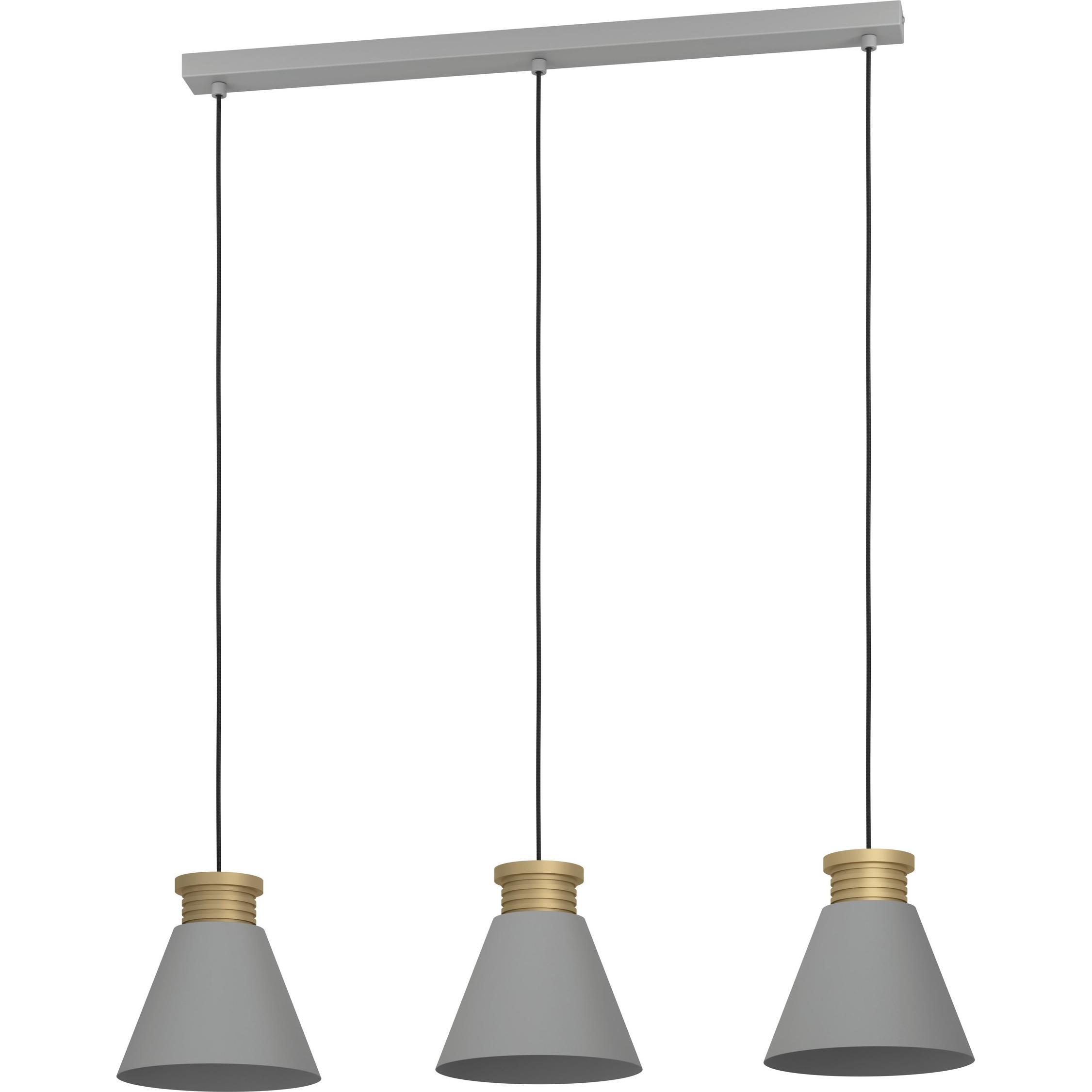 EGLO, Pendelleuchte, SUSPENDED TWICKEN 3XE27 GR/GL 43839 (E27)