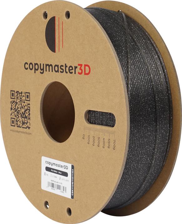 Produktbild Copymaster3D PLA Glitter Filament für 3D-Drucker, 1,75 mm, funkelndes Silber (PLA, 1.75 mm, 1258 g, Silber)