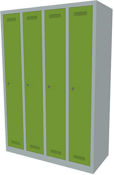 Actual product image Bisley MonoBloc™ wardrobe, compartment width 248 mm, single tier (118.5 x 50 x 170 cm)