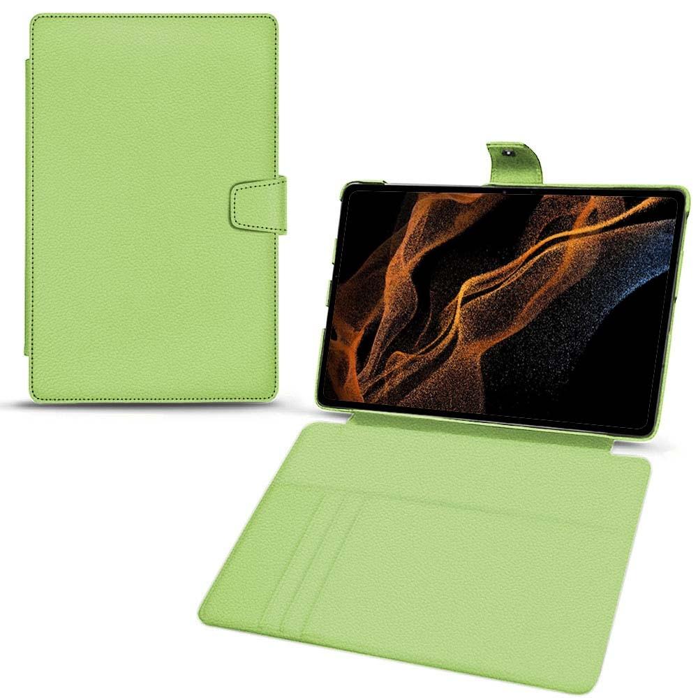Noreve Lederschutzhülle Wallet (Galaxy Tab S8+), Tablet Hülle, Grün