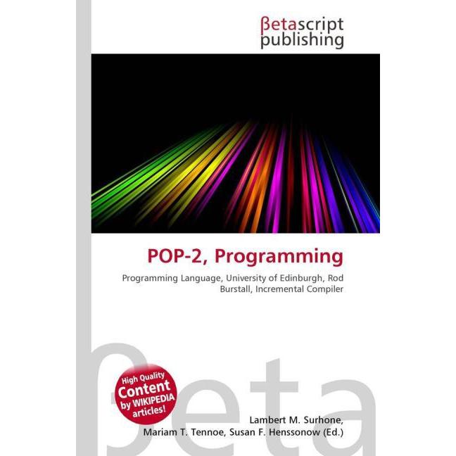POP-2, Programming, Fachbücher von Lambert M. Surhone, Miriam T. Timpledon, Susan F. Marseken