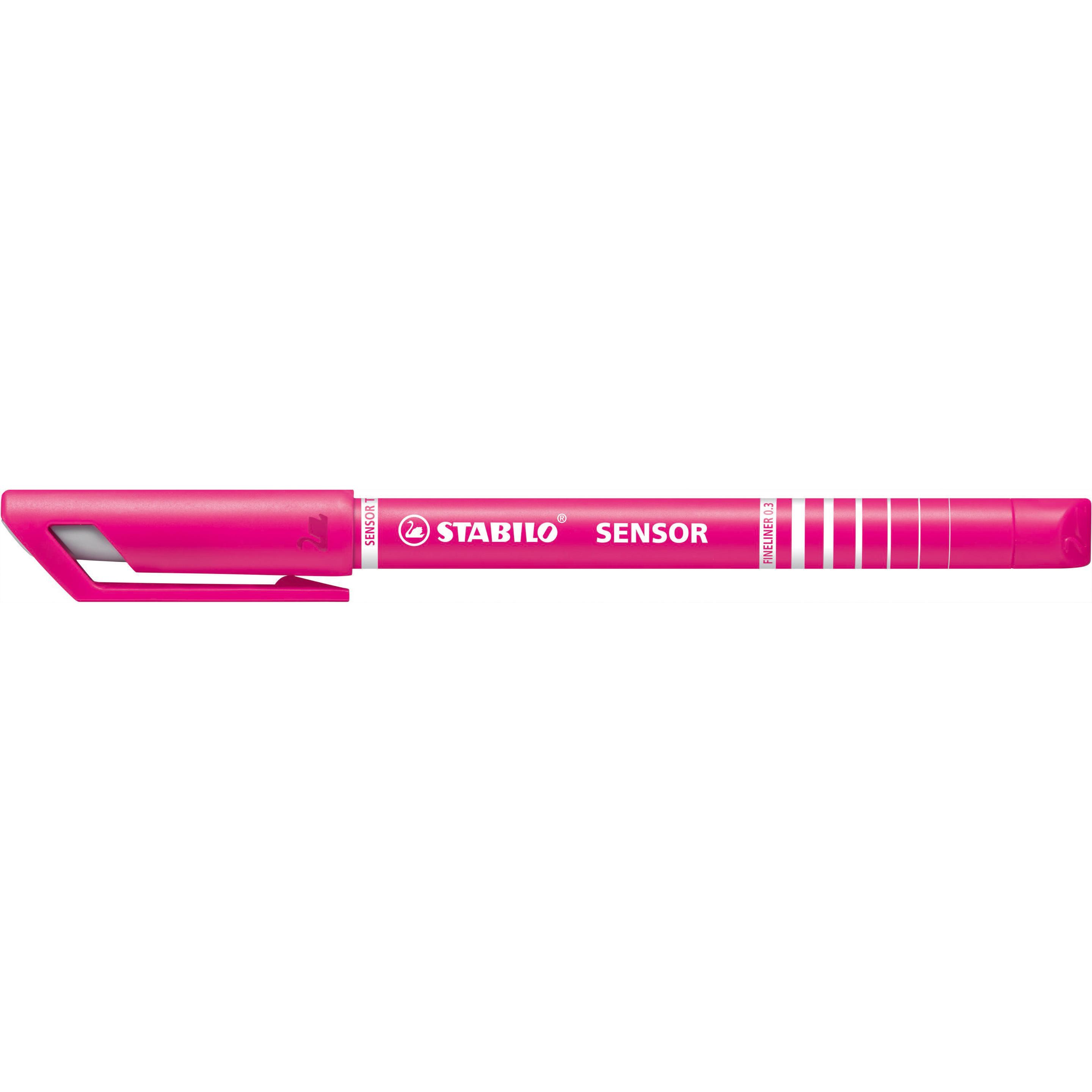 Thumbnail - STABILO, Schreibstifte, SENSOR F Finliner mit gefederter Spitzer (Rosa, 1 x)