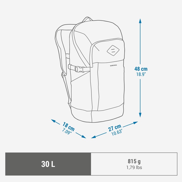Image du produit Quechua Sac à dos de randonnée 30 L - NH500 Arpenaz (30 l)
