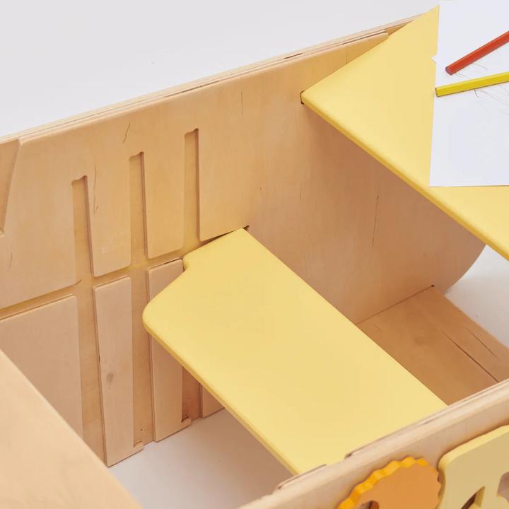 Produktbild Montessori Lernturm - Multifunktionaler Helferturm 5-in-1 - Gelb
