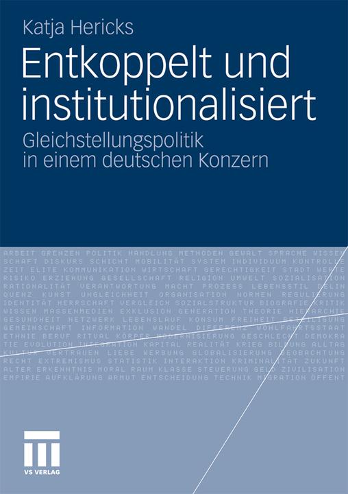 Produktbild Entkoppelt und institutionalisiert (Deutsch, Katja Hericks, 2011)