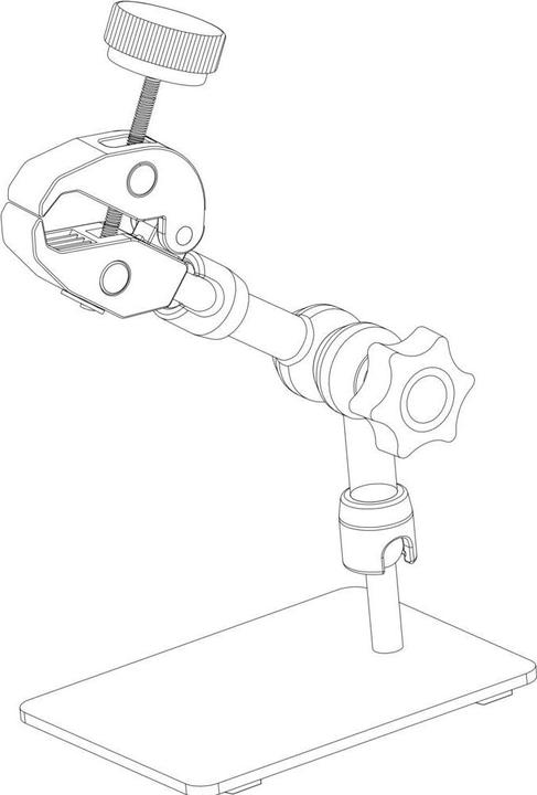 Actual product image Toolcraft AT-200 Third hand (L x W x H) 100 x 82 x 200 mm