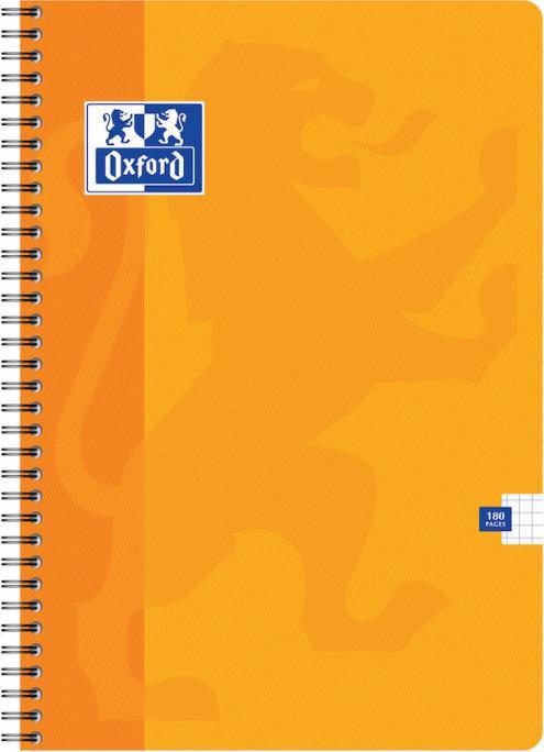 Image du produit Oxford Carnet à spirales, DIN A4, quadrillé, 90 feuilles (A4, Quadrillé)