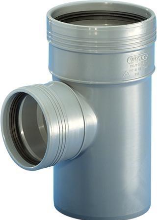Produktbild Wavin PP grenrør 88,5 grader Ø 110-50 mm grå