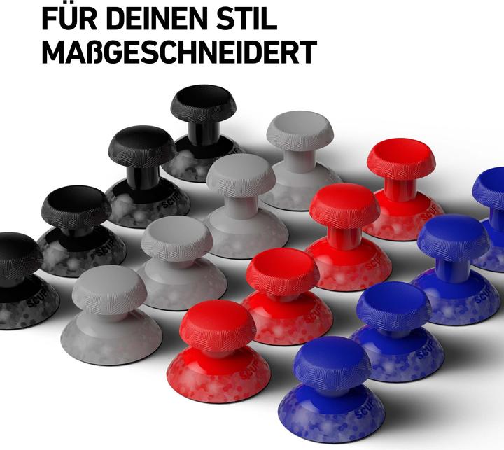 Actual product image Scuf Instinct Thumbstick 4 pack (Short & Long Concave and Short & Long Domed) - Blue
