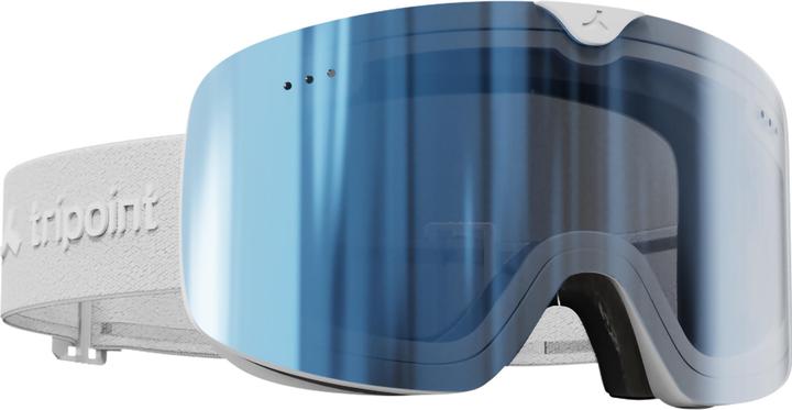 bianco opaco, Fumo / Blu Multi