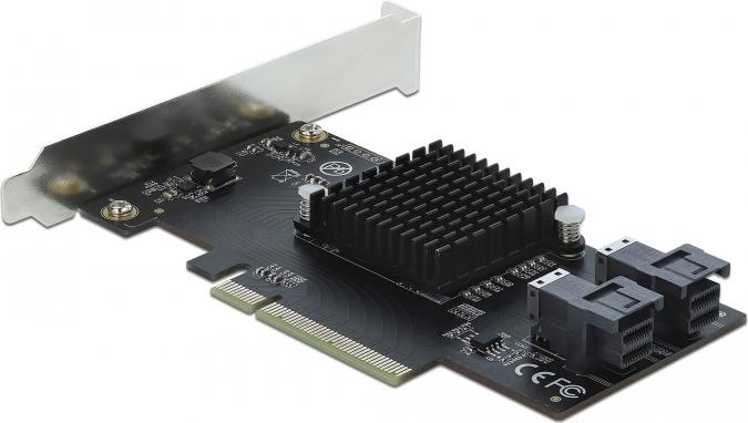 Actual product image Delock Host Bus Adapter PCIe-x8 - 2x U.2 SFF-8643 NVMe