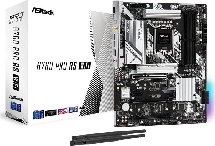 Produktbild AsRock B760 Pro RS WiFi (LGA 1700, Intel B760, ATX)