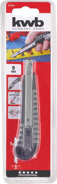 Image du produit kwb Cutter professionnel à lame sécable avec fonction auto-bloquante, 9 mm