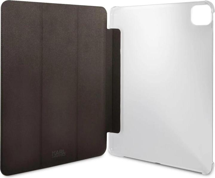 Actual product image Karl Lagerfeld KLFC11OKMK iPad 11" Pro 2021 Book Cover czarny/black Saffiano Karl Iconic (Apple iPad Pro 11 2021)