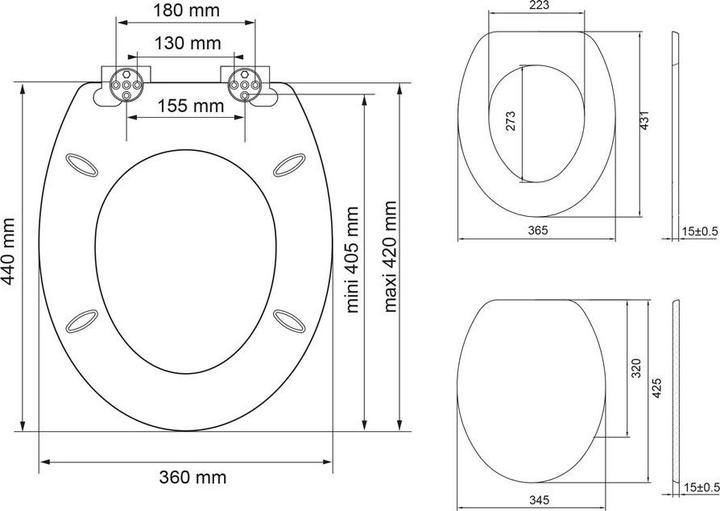 Tiger Marble Toilet seat with lid MDF White/ Grey - kaufen bei Galaxus ...