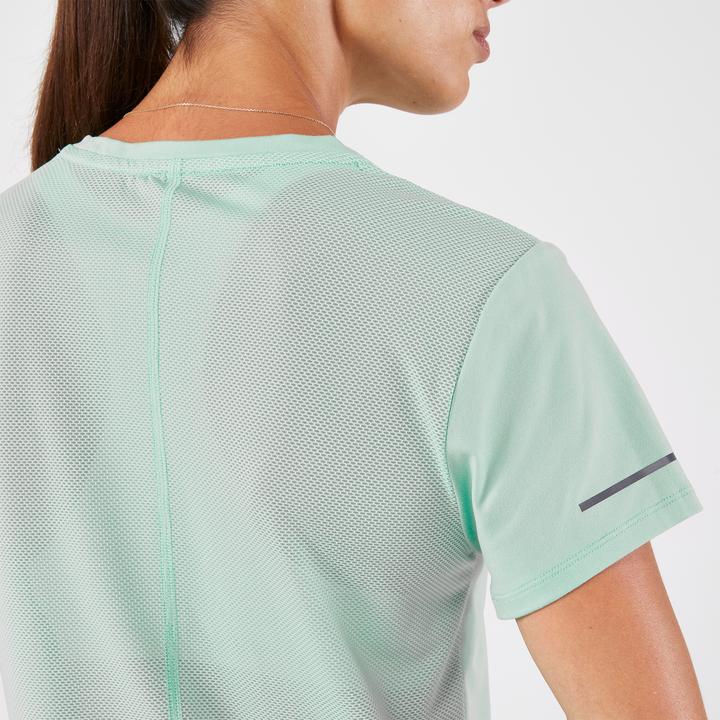 Image du produit Kiprun Maillot de course à manches courtes femme respirant - Run 500 Dry vert (XL)