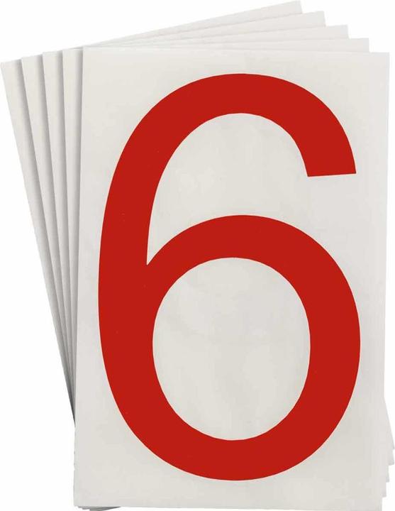 Actual product image Brady ToughStripe labels with numbers and letters, red