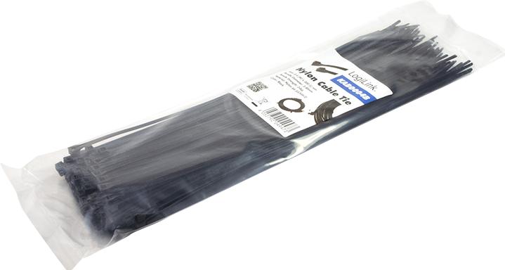 Actual product image LogiLink Cable tie 100 pieces, length: 300 mm, thickness: 3,4 mm, black (Plastic cable ties, 300 mm, 100 pcs.)