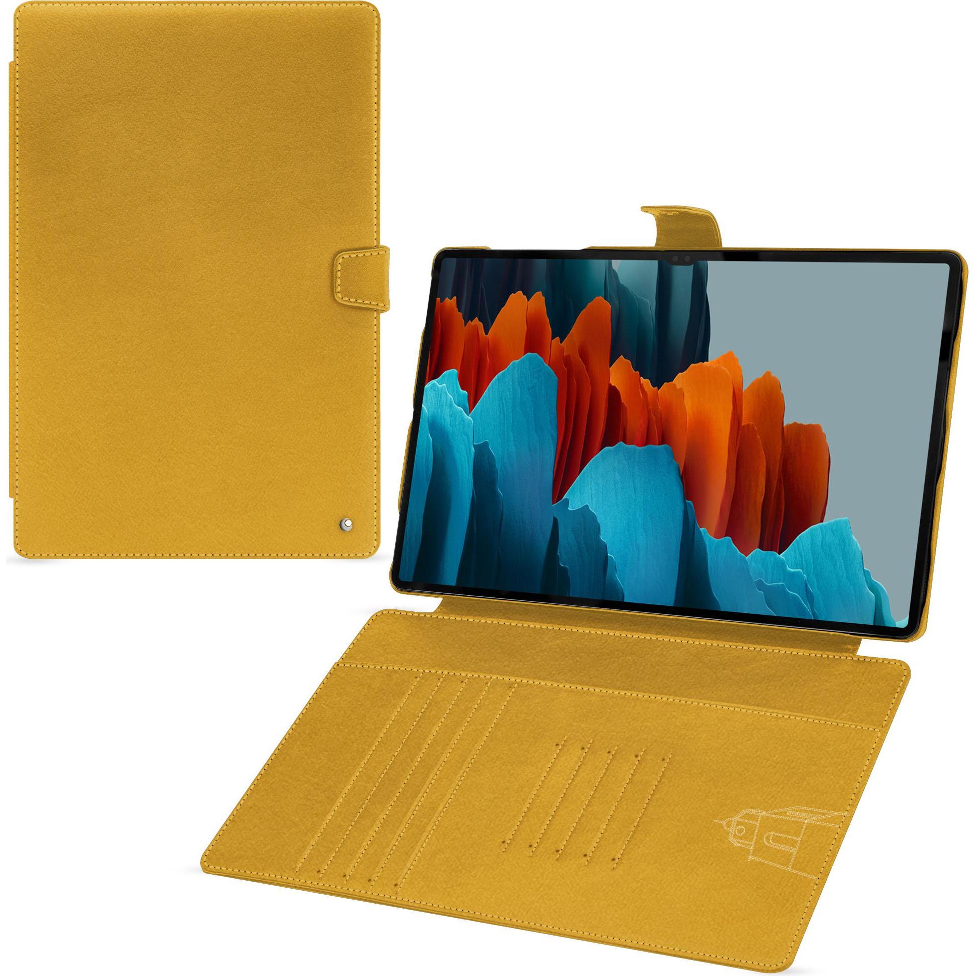 Noreve Lederschutzhülle Samsung Galaxy Tab S9 Ultra (Galaxy Tab S9 Ultra), Tablet Hülle, Orange