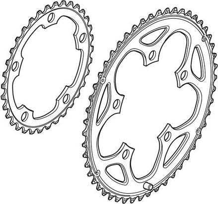 Produktbild Shimano Tiagra FC-4550 Kettenblatt 9-fach (50)