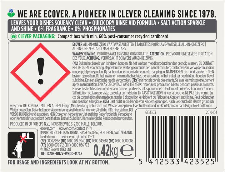 Image du produit Ecover Zero (Tabs)