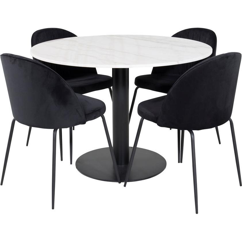 Ebuy24, Esstisch, Essgruppe Estelle 80 (5-teilig) (106 x 106 x 75 cm)