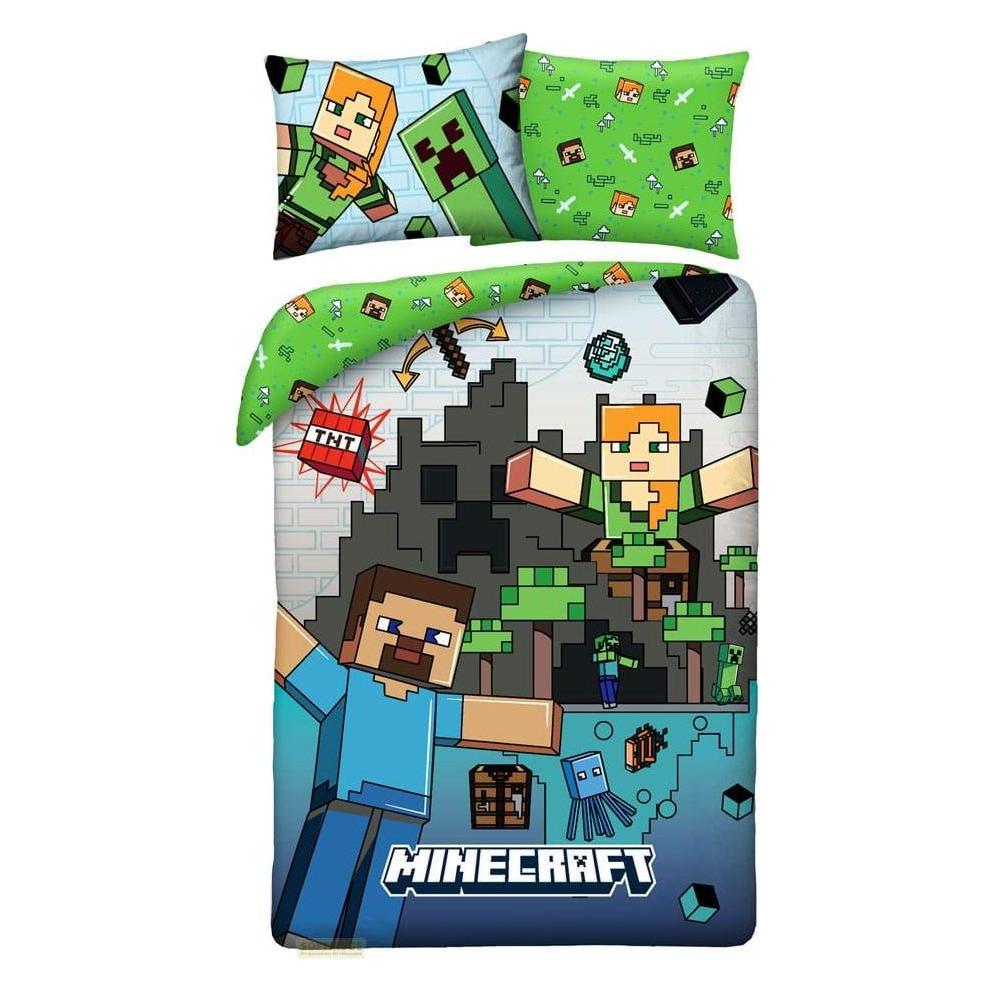 Halantex, Beddengoed Voor Kinderen, Minecraft Bettwäsche Ver. 7 140 X 200 Cm / 70 X 90 Cm