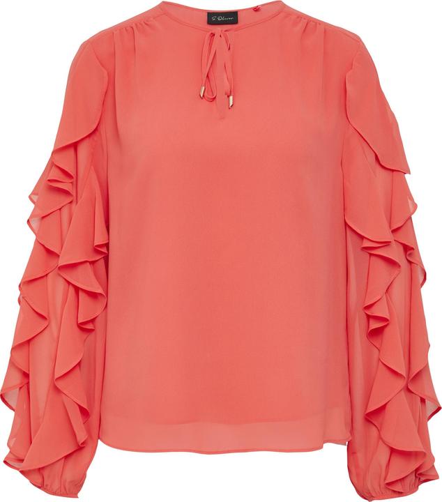 Actual product image S.Oliver Bluse Leichte Chiffonbluse mit Rüschenärmeln (48)