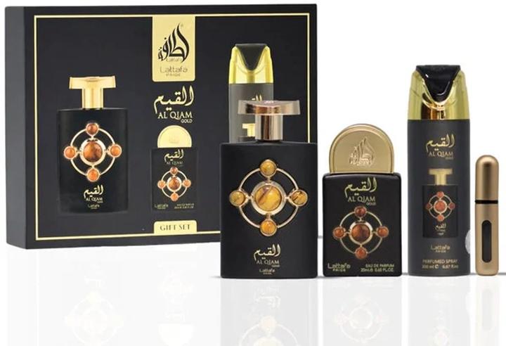 Lattafa Perfumes Lattafa Pride Al Qiam Gold Eau De Parfum 100 Ml Eau De Parfum 20 Ml Deodorant 200 Ml (Parfum Set)
