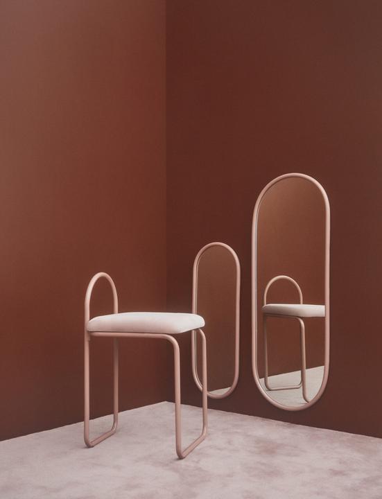 Actual product image Aytm Mirror Angui - Rosé - 78 cm