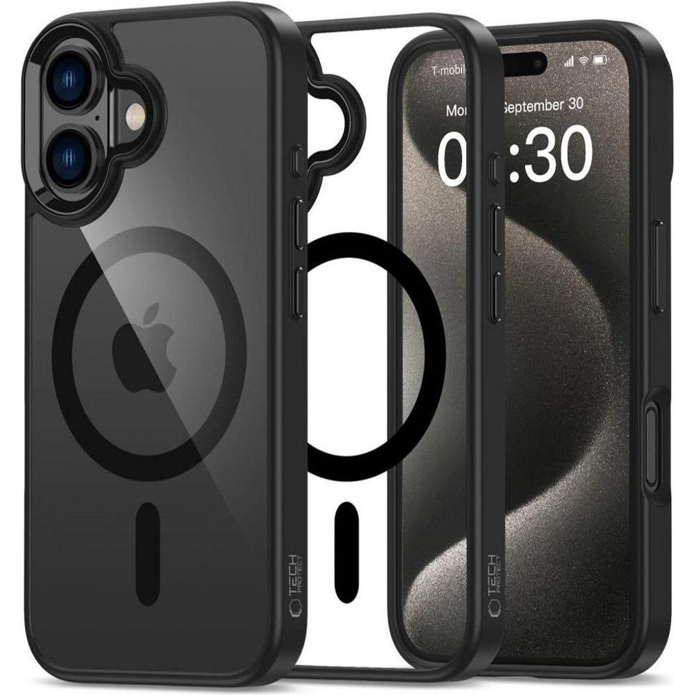 Tech-Protect MagMat MagSafe iPhone 16 Case - Clear (Apple iPhone 16), Smartphone Hülle, Transparent