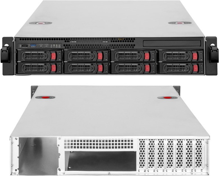 Immagine prodotto Silverstone RM22-308 Custodia per server montata a rack, 2U, E-ATX