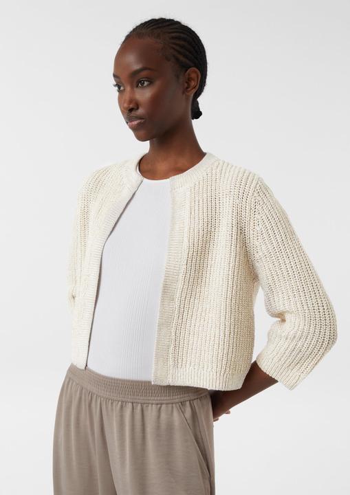 Produktbild Comma Strickjacke Kurzer Cardigan mit Rippstruktur (46)