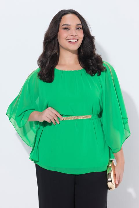 Actual product image Ulla Popken Layered Chiffon Blouse (46)