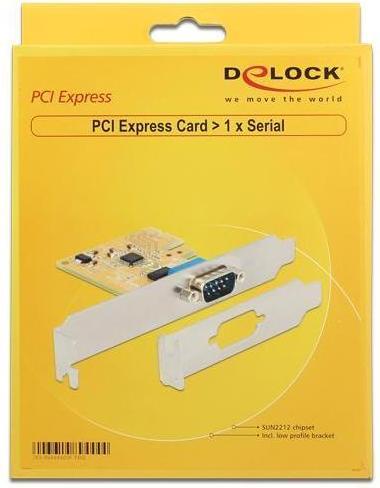 Produktbild Delock PCI Expr Card 1x D-Sub9 ext + LowProfile