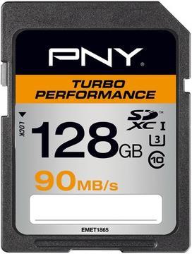 Image du produit PNY Carte SDXC 128 Go Turbo Performanc UHS-I (128 Go, SDXC, U3, UHS-I)
