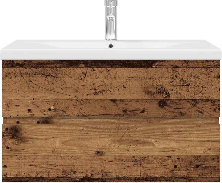 Produktbild vidaXL Waschbeckenunterschrank mit Einbaubecken und Wasserhahn Bad Waschtisch