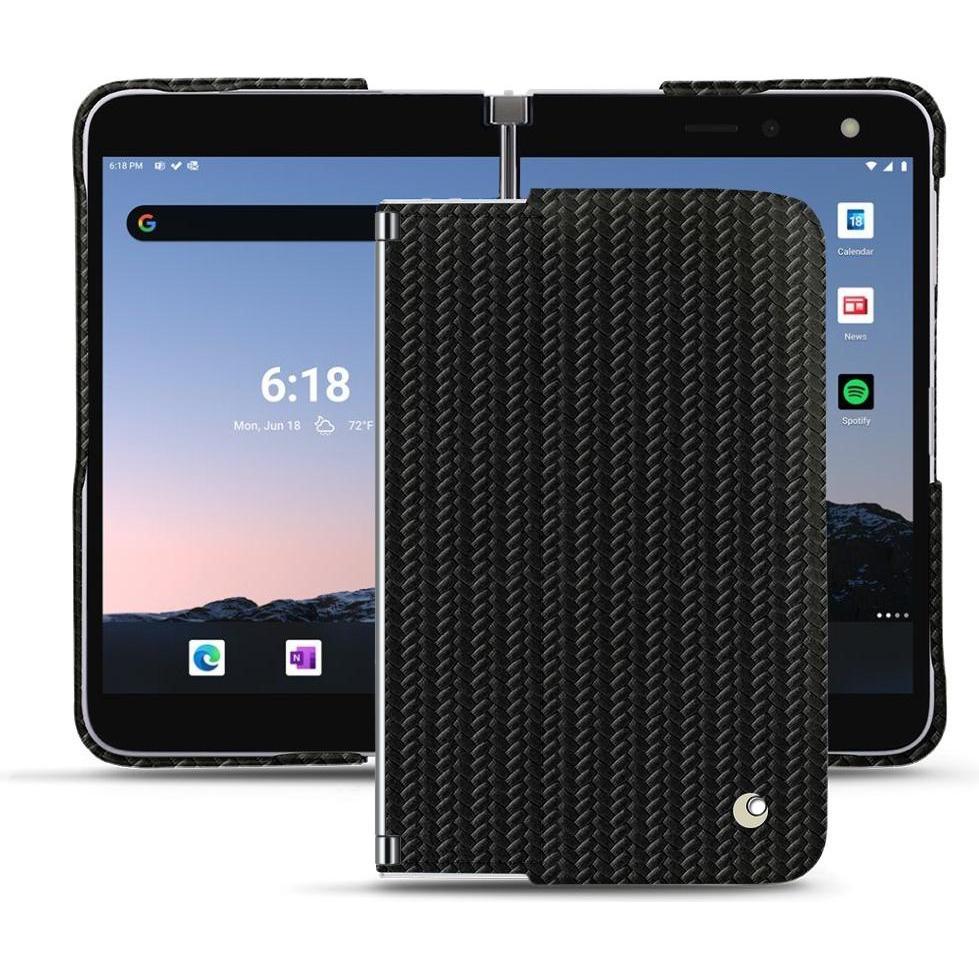 Noreve Lederschutzhülle (Microsoft Surface Duo 2), Smartphone Hülle, Schwarz