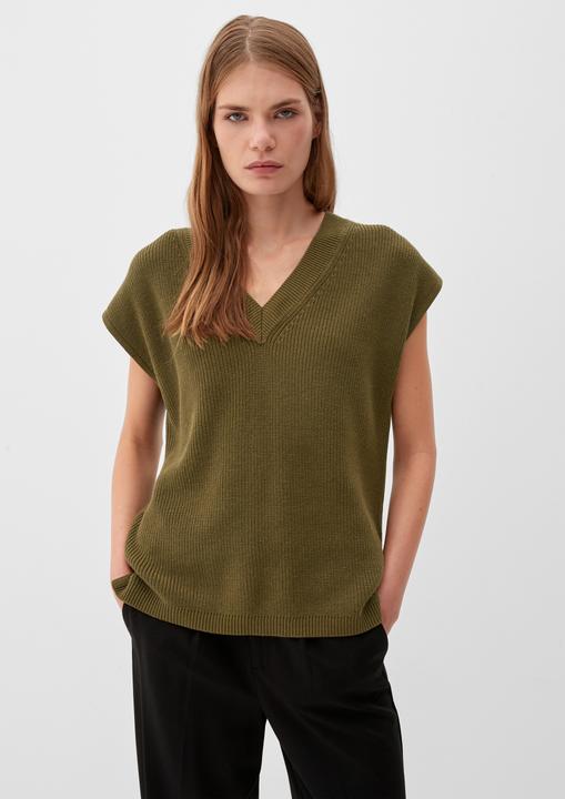 Produktbild s.Oliver Strickpullunder Strickpullunder mit V-Ausschnitt (34)