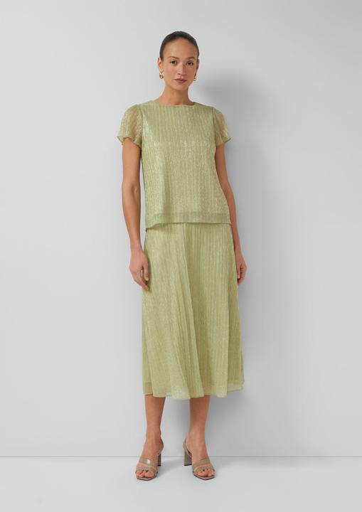 Produktbild s.Oliver Plissierter Mesh-Midirock mit Glitzer und Jerseyfutter (36)