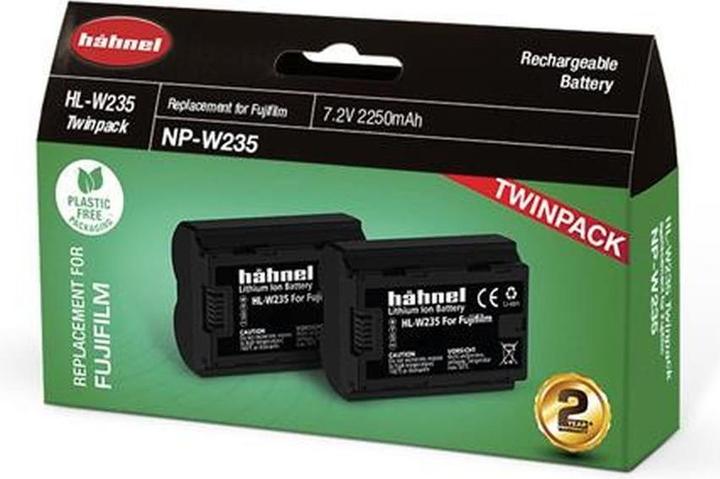 Actual product image Hähnel HL-W235, 2pcs camera battery replaces original battery NP-W235 7.2 V 2250 mAh (Camera battery)