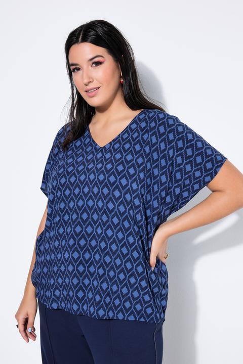 Actual product image Studio Untold Oversized diamond pattern blouse shirt (46, 48)