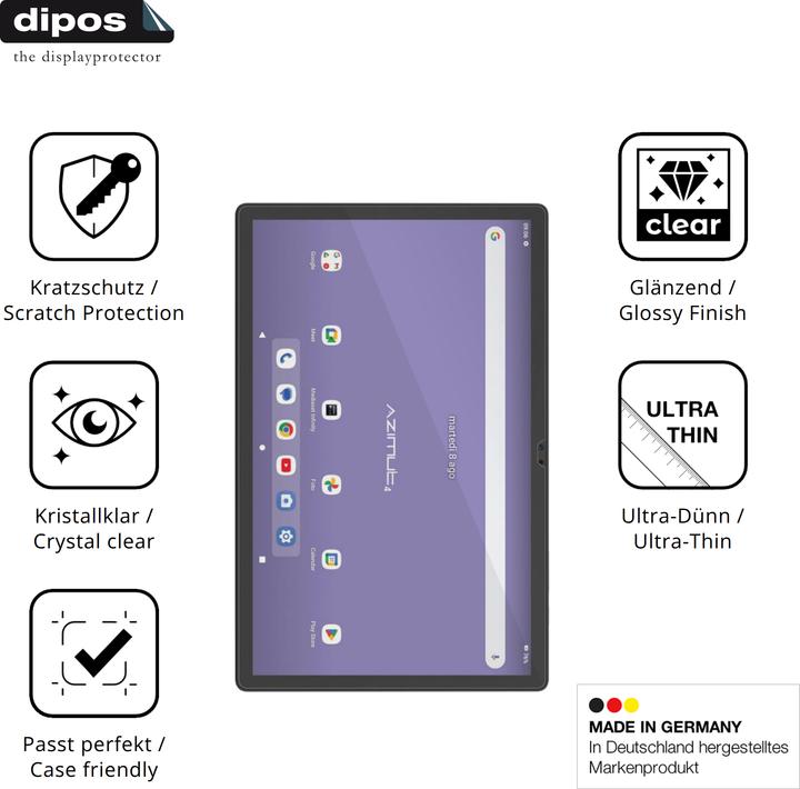 Produktbild Dipos Schutzfolie Klar für Mediacom SmartPad Azimut 4 (Mediacom SmartPad Azimut 4)