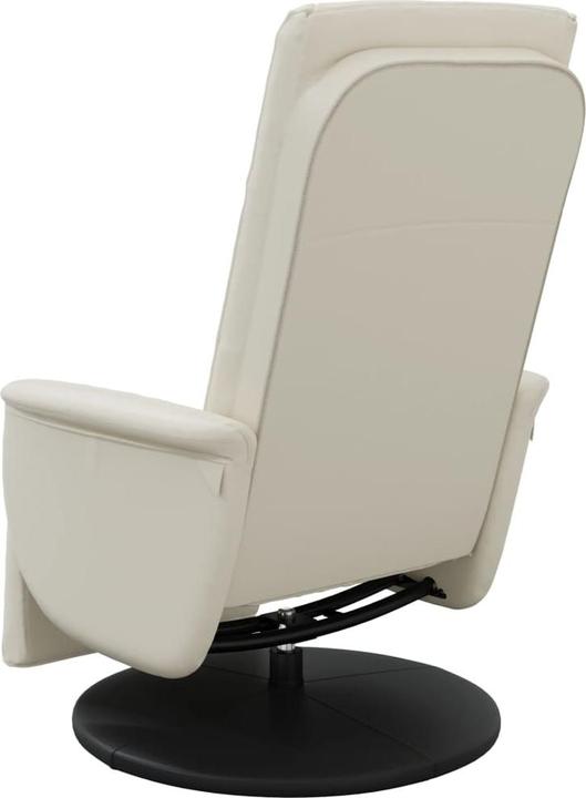 Produktbild vidaXL Relaxsessel mit Fussteil Creme Kunstleder,Farbe