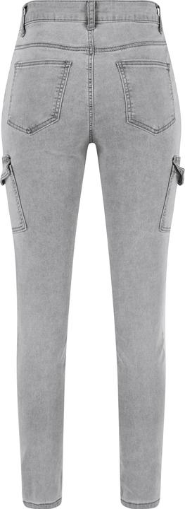 Actual product image Cloud 5ive Cloud5ive ladies high waist cargo jeans trousers with washed look - 131275 (S)